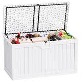 Homall 260 Gallon Outdoor Resin Deck Box ,Lockable, with Side Handles & Hydraulic Rod, Ideal for Patio, Garden, Poolside