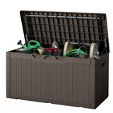 Homall 100 Gallon Outdoor Box Deck Plastic Resin Storage Box