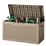 Homall 100 Gallon Outdoor Box Deck Plastic Resin Storage Box