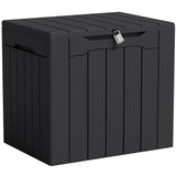 Homall 31-Gallon Resin Deck Box with Lockable Lid, Multi-Functional Outdoor Storage Bench for Patio, Garden, and Backyard