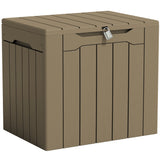 Homall 31-Gallon Resin Deck Box with Lockable Lid, Multi-Functional Outdoor Storage Bench for Patio, Garden, and Backyard