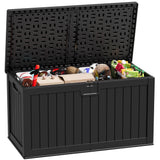 Homall 260 Gallon Outdoor Resin Deck Box ,Lockable, with Side Handles & Hydraulic Rod, Ideal for Patio, Garden, Poolside