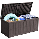 Homall 220 Gallon Resin Deck Box, Waterproof UV-Resistant Outdoor Storage box, Lockable