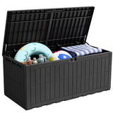 Homall 220 Gallon Resin Deck Box, Waterproof UV-Resistant Outdoor Storage box, Lockable