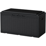 Homall 100-Gallon Outdoor Resin Deck Box for All-Weather Use Lockable Waterproof Storage Solution with Cushion Storage