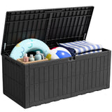 Homall 220 Gallon Resin Deck Box, Waterproof UV-Resistant Outdoor Storage box, Lockable