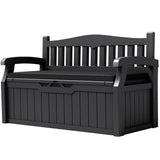 Homall 80 Gallon Plastic Storage Bench Made Of Durable Weatherproof Resin And Deck-Box Organized Storage Compartment For Outdoor Patios And Lawns