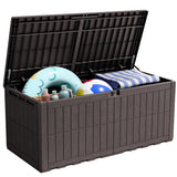 Homall 220 Gallon Resin Deck Box, Waterproof UV-Resistant Outdoor Storage box, Lockable