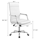 Homall Mid-Back Faux Leather Office Desk Chair Executive Conference Task Chair with Arms