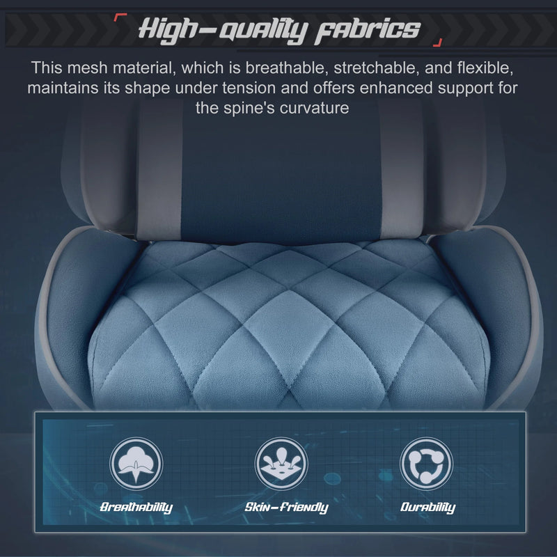 Homall Gaming Chair Fabric Computer Chair Massage Game Chair Cloth Office Chair with Headrest, Lumbar Support & Footrest