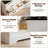 Homall Wooden 6 Drawer Dresser for Bedroom, Modern Chest of Drawers, Storage Cabinet Organizer with Metal Handles for Bedroom, Living Room and Closet