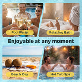 Homall 25.59×15.75×7.1in Rattan Floating Pool Tray Wicker Serving Tray for Food Drinks Floats for Spas Pool Parties