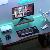 Homall Gaming Desk PC Computer Table Racing Style Home Office Desk Z Shaped Carbon Fiber Desktop Gamer Workstation with Monitor Stand Cup Holder and Headphone Hook