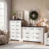 Homall Wooden 6 Drawer Dresser for Bedroom, Modern Chest of Drawers, Storage Cabinet Organizer with Metal Handles for Bedroom, Living Room and Closet