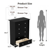Homall 6 Drawer Dresser for Bedroom, 47'' Wide Wood Double Chest of Drawers with Metal Handles, Storage Cabinet Organizer for Living Room