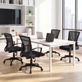 Vyrox Mid-Back Mesh Office Chair Set of 2, Ergonomic Desk Chair with Lumbar Support, Adjustable Swivel Task Chair for Home Office