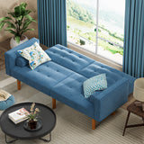 Homall 74'W Reclinable Sofa Bed Velvet High Resilience Padding Multi-Person Sofa Durable