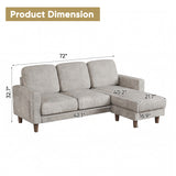 Homall Cloud Modular Sectional Sofa 3 Seat L-Shaped Cloud Oversized Sofa Couch for Living Room, Apartment and Small Space