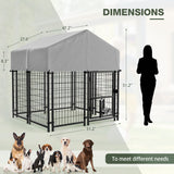 Homall Outdoor Dog Cage for Small/Medium/Large Dogs Dog Kennel with UV-Resistant Waterproof Roof Cover for Outside Heavy Duty Dog Fence