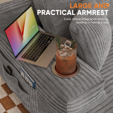 Homall 141" Cloud No Assembly Required Boneless Sectional Couch Modern Modular Sofa with U-Shapet Couches for Living Room Bedroom with Deep Seat