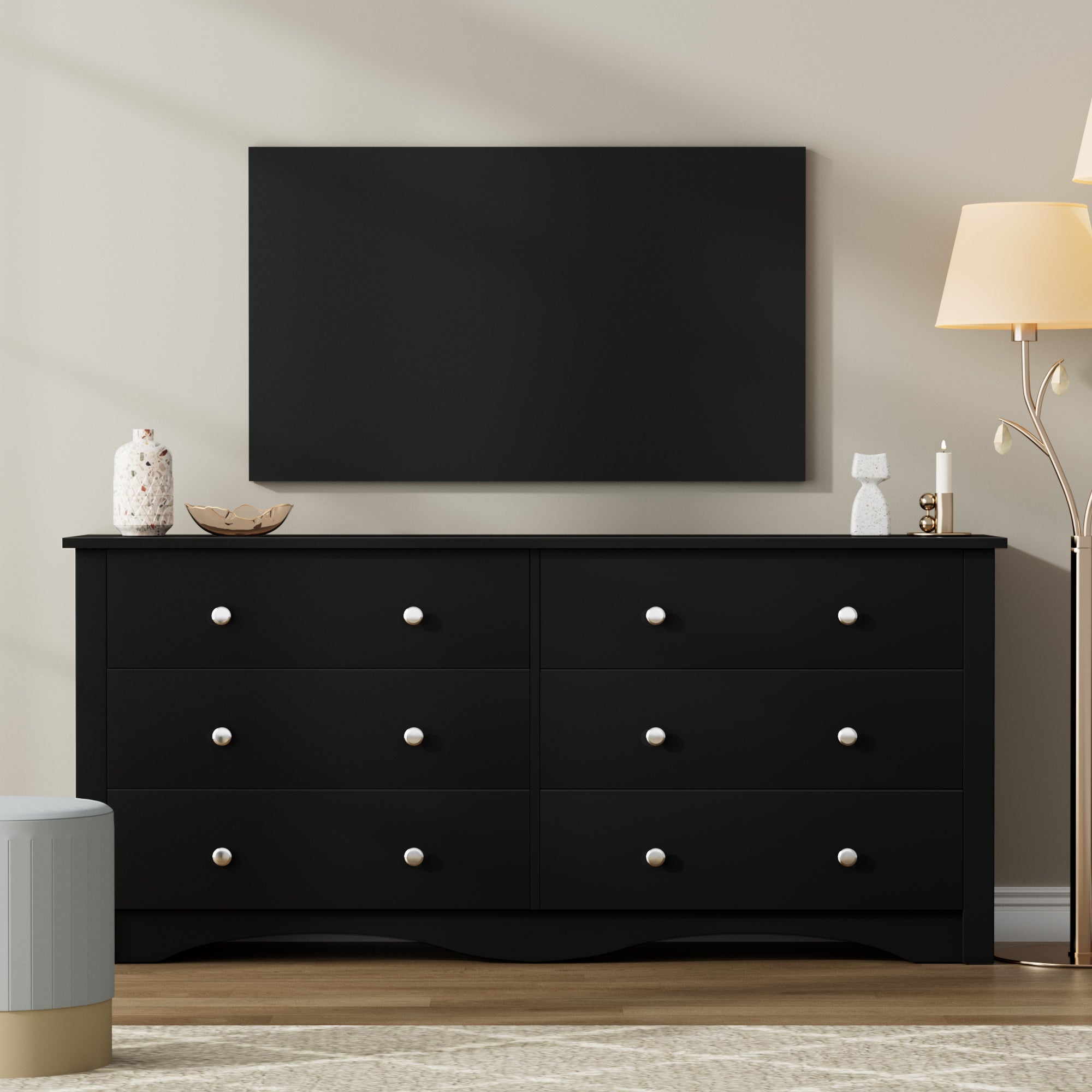 Homall Wood Dresser 6 Drawer Double Tier Dresser, Modern Wood Chest of homalldirect Homall Wood Dresser 6 Drawer Double Tier Dresser, Modern Wood Chest of homalldirect