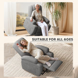 Homall Power Lift Recliner with Eight Vibrating Massages Ergonomic Single Sofa with Side Pocket and Soft Corduroy for Elderly