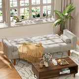 Homall 74'W Reclinable Sofa Bed Velvet High Resilience Padding Multi-Person Sofa Durable