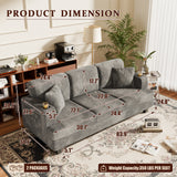 Homall 84''W Modern Sofa 3 Seat Adult Corduroy Couch with Wide Armrest Fabric Couch with USB Charging Ports for Living Room