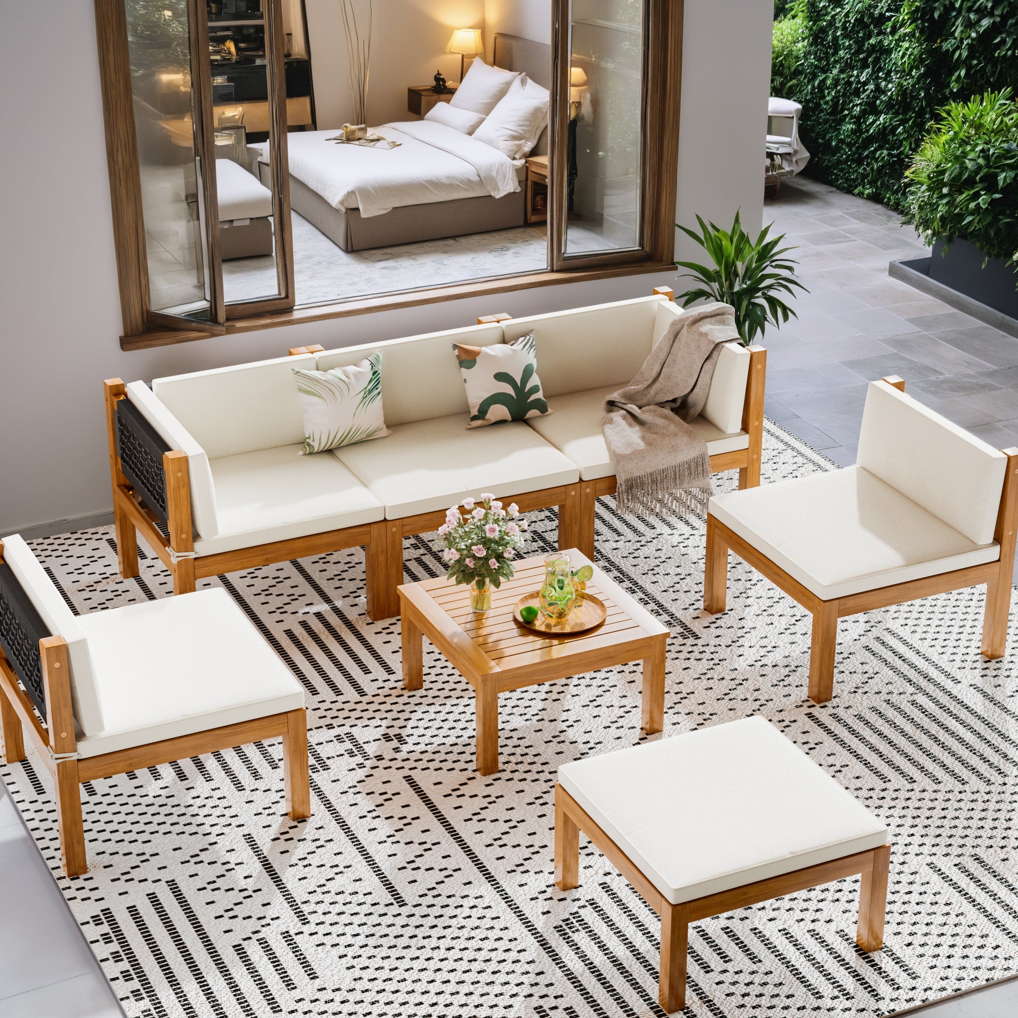 Outdoor Furniture Set Acacia Patio RIMINI COLLECTION IN ACACIA –