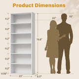 Homall 6-Shelf Standing Bookcase, Sturdy Storage for Home Office, Living Room