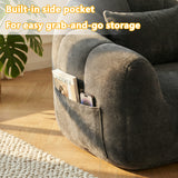 Homall Adult Plush Bean Bag Lounge Chair - Extra-Comfy Round Floor Lounge Chair, Ideal for Reading, Gaming & Relaxing in Home Spaces