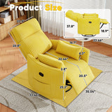 Homall 360° Power Swivel Recliner High Back Adult Rocker Recliner Chair with 2 Pillows for Nursing Expectant Mothers