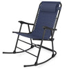 Lacoo Zero Rocking Gravity Chair with Headrest Pillow Folding Recliner Foldable Lounge Chair for Poolside, Lawn and Patio, Blue