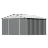 Homall 10' x 8' ft Outdoor Metal Storage Shed with Sloping Roof and Double Lockable Door for Backyard, Gray