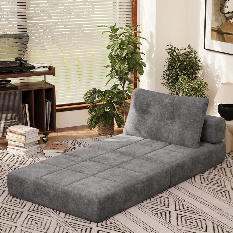 Homall Futon Sofa Bed Convertible Sleeper Chair Floor Couch with High Resilience Memory Foam Lazy Sofa for Living Room/Bedroom