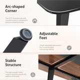 Homall 8ft Conference Table for 10, Modern Seminar Boardroom Table for Office Conference Room, Large Meeting Table with Cable Grommets, Walnut & Black