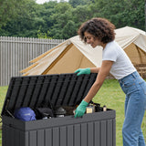 Homall 82 Gallon Outdoor Storage in Resin Deck Box Lockable Deck Box