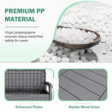 Homall 80 Gallon Plastic Storage Bench Made Of Durable Weatherproof Resin And Deck-Box Organized Storage Compartment For Outdoor Patios And Lawns