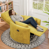 Homall 360° Swivel Nursery Recliner Power Swivel Rocker Recliner Chairwith 2 Pillows Comfy High Back Adult Glider Rocker for Living Room