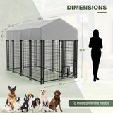 Homall Outdoor Dog Cage for Small/Medium/Large Dogs Dog Kennel with UV-Resistant Waterproof Roof Cover for Outside Heavy Duty Dog Fence