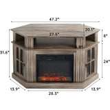 Homall Corner Fireplace TV Stand Modern Farmhouse TV Stand with Electric Fireplace for TVs up to 50"