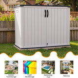 Homall 26 Cu.ft Resin Outdoor Storage Shed - Waterproof, Lockable & Sturdy Floor for Patio/Garden, White