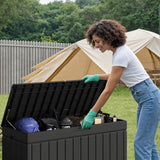 Homall 82 Gallon Outdoor Storage in Resin Deck Box Lockable Deck Box