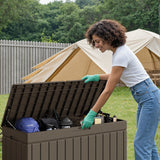 Homall 82 Gallon Outdoor Storage in Resin Deck Box Lockable Deck Box