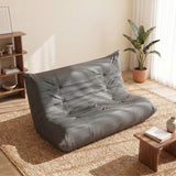 Homall Floor Sofa Bed, 2-Seater Floor Sofa Chair Lounge Chair with 2 Cup Holders, PU Leather Lazy Sofa for Living Room/Dorm Living Room