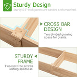 Homall Raised Garden Bed 92x22x9in Divisible Wooden Planter Box Outdoor Patio Elevated Garden Box Kit to Grow Flower, Fruits, Herbs and Vegetables for Backyard, Patio, Balcony - Natural