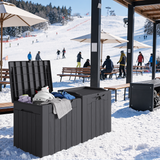 Homall 31 Gallon Outdoor Deck Box In Resin with Seat, Black