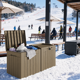 Homall 31 Gallon Outdoor Deck Box In Resin with Seat, Black