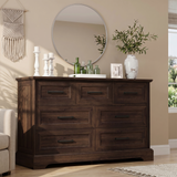 Homall Wooden 6 Drawer Dresser for Bedroom, Modern Chest of Drawers, Storage Cabinet Organizer with Metal Handles for Bedroom, Living Room and Closet