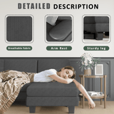 Homall Modern U-shaped Sectiona Sofa, Corduroy, 4 Seat Oversized Sofa, Lounge Chair